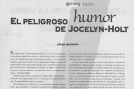 El Peligroso humor de Joselyn-Holt El Peligroso humor de Joselyn-Holt