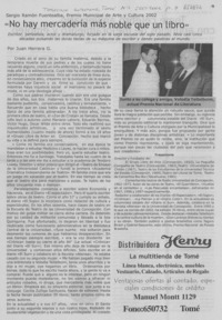 "No hay mercadería más noble que un libro"