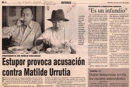 Estupor provoca acusación contra Matilde Urrutia. Estupor provoca acusación contra Matilde Urrutia.