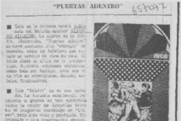 "Puertas adentro" "Puertas adentro"