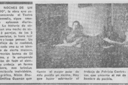 "Tres noches para un sábado".