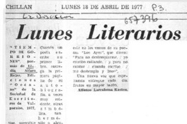 Lunes literarios Lunes literarios