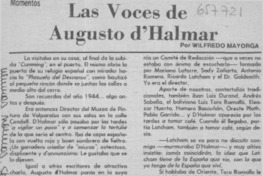 Las voces de Augusto D'Halmar  [artículo] Wilfredo Mayorga.