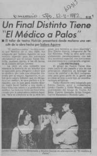 Un final distinto tiene "El médico a palos".  [artículo]