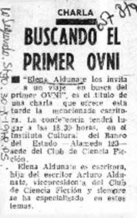 Buscando el primer OVNI.  [artículo]