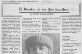 El desafío de los que escriben