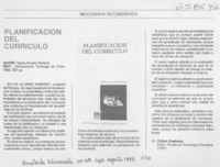 Planificación del curriculo