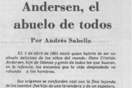 Andersen, el abuelo de todos Andersen, el abuelo de todos