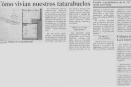 Cómo vivían nuestros tatarabuelos.