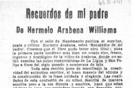 Recuerdos de mi padre  [artículo] Mesa Seco.