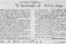 "El sarolimido", de Roberto Araya "El sarolimido", de Roberto Araya