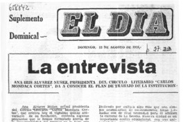 Ana Iris Alvarez Nuñez, presidenta del Circulo Literario Carlos Mondaca Cortés, da a conocer el plan de trabajo de la Institución : Ana Iris Alvarez Nuñez, presidenta del Circulo Literario Carlos Mondaca Cortés, da a conocer el plan de trabajo de la Institución :