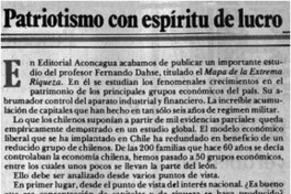 Patriotismo con espíritu de lucro Patriotismo con espíritu de lucro