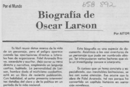 Biografía de Oscar Larson Biografía de Oscar Larson