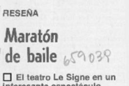 Maratón de baile. Maratón de baile.