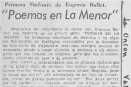 "Poemas en La menor"