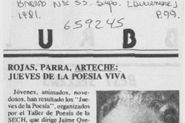 Rojas, Parra, Arteche-- jueves de la poesía viva.
