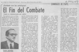 El fin del combate.