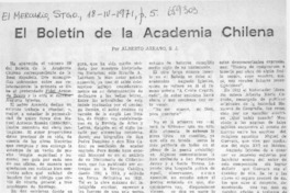 El Boletín de la Academia Chilena El Boletín de la Academia Chilena