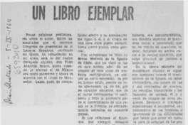 Un libro ejemplar Un libro ejemplar
