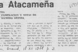 Antología atacameña Antología atacameña