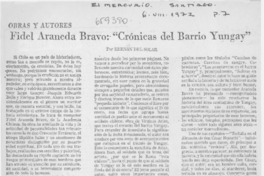 Fidel Araneda Bravo: "Crónicas del Barrio Yungay" Fidel Araneda Bravo: "Crónicas del Barrio Yungay"