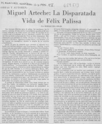Miguel Arteche: La disparatada vida de Félix Palissa
