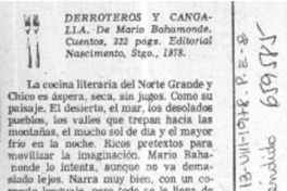 Derroteros y cangalla.  [artículo]