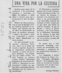 Una vida por la cultura