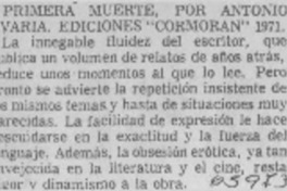 Primera muerte.