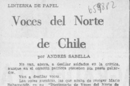 Voces del norte de Chile Voces del norte de Chile