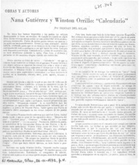 Nana Gutiérrez y Winston Orrillo: "Calendario" Nana Gutiérrez y Winston Orrillo: "Calendario"