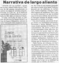 Narrativa de largo aliento Narrativa de largo aliento