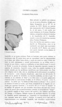 Un poeta inédito Un poeta inédito