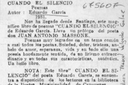 Cuando el silencio