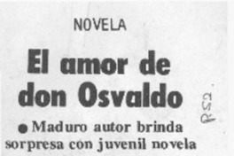 El amor de don Osvaldo El amor de don Osvaldo