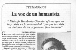 La voz de un humanista La voz de un humanista