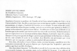 Desde las palabras Desde las palabras