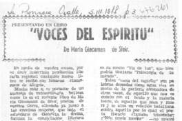 "Voces del espíritu" "Voces del espíritu"