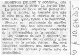 Sonetos de luz y sombra.