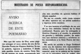 Aviso acerca de éste poemario Aviso acerca de éste poemario