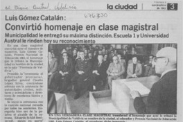 Convirtió homenaje en clase magistral. Convirtió homenaje en clase magistral.