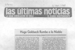 Hugo Goldsack rumbo a la niebla
