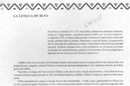 La lengua de buey La lengua de buey