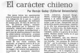 El carácter chileno El carácter chileno