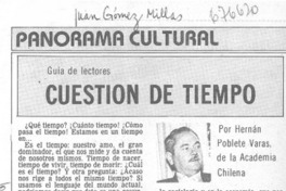 Cuestión de tiempo Cuestión de tiempo
