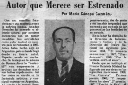 Autor que merece ser estrenado Autor que merece ser estrenado