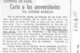Carta a los universitarios Carta a los universitarios