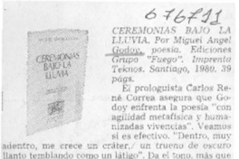 Ceremonias bajo la lluvia.