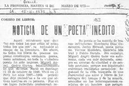 Noticia de un poeta inédito